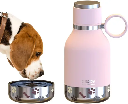 Vista 7 de Asobu - Recipiente para perros unido a una botella de viaje aislante de acero inoxidable para humanos de 37oz/1.1 litros con recipiente para perros