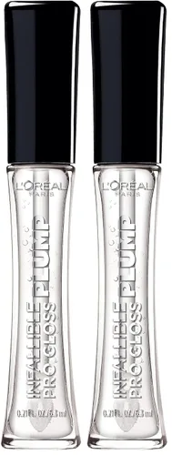 Vista 11 de L'Oréal Paris Infallible Pro Gloss Plump - Brillo labial con ácido hialurónico, brillo voluminizador de larga duración, los labios se ven Blossom