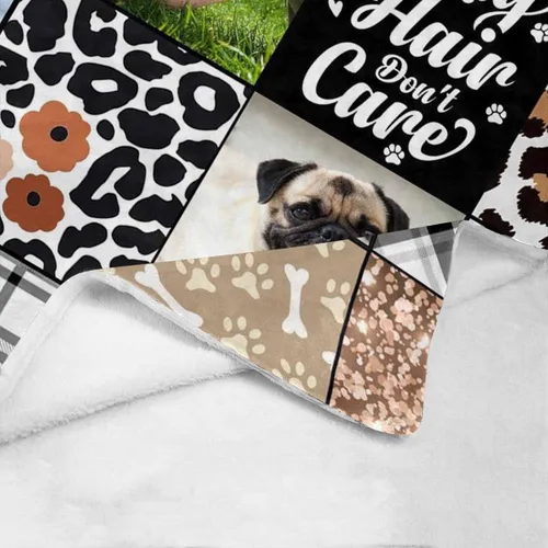 Vista 3 de InterestPrint Manta de perro personalizada en memoria amorosa de la pérdida con imágenes y nombre, regalo personalizado de recuerdo de condolencias