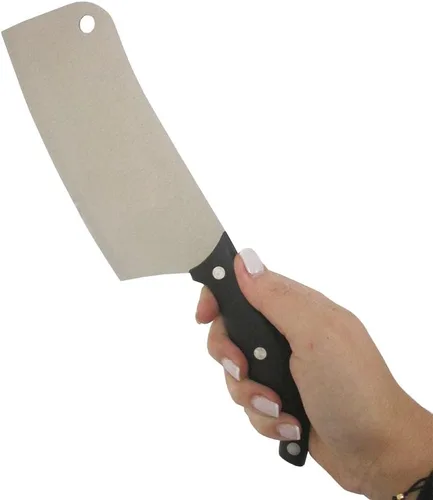 Vista 2 de Paquete de 2 cuchillos de carnicero de acero inoxidable de 7 pulgadas para carne, cocina profesional