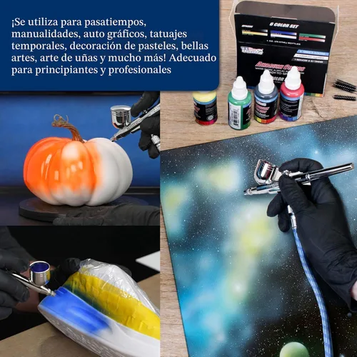 Vista 7 de Master Airbrush Professional 3 Kit de aerógrafo con compresor y filtro de aire/Regulador