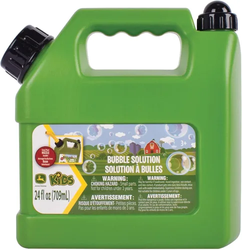 Vista 5 de John Deere Lata de Burbujas de 24oz Botella de Burbujas con Pico Vertedor, Diversión de Verano al Aire Libre, Recarga de Burbujas