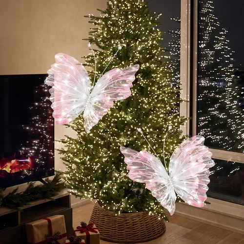 Vista 18 de Yinkin 2 piezas de 20 pulgadas de Navidad grandes 3D LED decoraciones