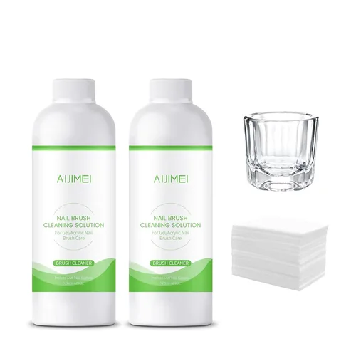 Vista 10 de Limpiador de pinceles de uñas de 4.1 fl oz, limpiador de uñas eficiente para uñas acrílicas, limpiador de pinceles profesional para acrílico limpiar