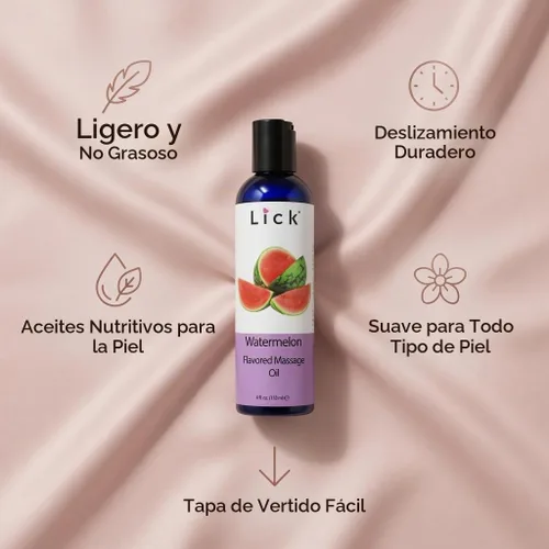 Vista 8 de Aceite de masaje con sabor a sandía para parejas, loción masajista comestible con vitamina E, almendra dulce y aceite de coco no es pegajosa y suave