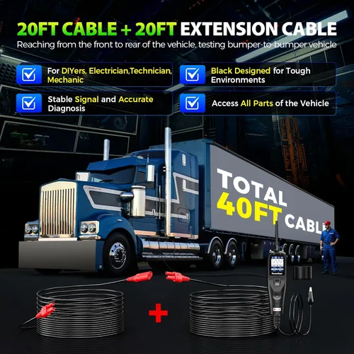 Vista 3 de Autel PowerScan PS100, probador de sonda de circuito de potencia automotriz