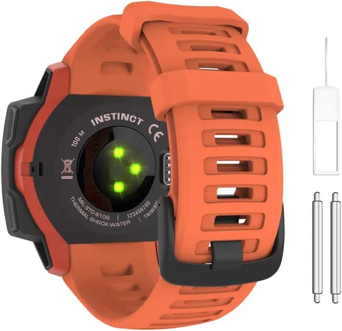 Vista 10 de MoKo - Correa de silicona compatible con Garmin Instinct e Instinct 2 Verde militar