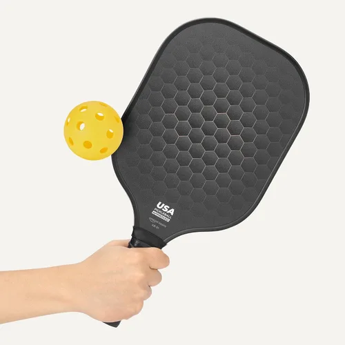 Vista 3 de Amazon Basics Paletas de pickleball, juego de 2 paletas aprobadas por USAPA incluidas 4 bolas