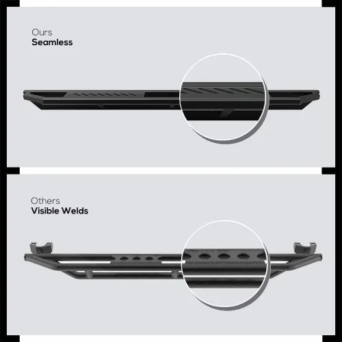 Vista 5 de HD Ridez Barra de acero híbrida basculante compatible con Ford F150 SuperCrew Cab 2015-2026 y F150 Lightning 2022-2026 y F-250 F-350 Super Duty