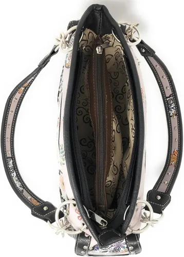 Vista 4 de Texas West - Bolso de mano para mujer, diseño de calavera, multicolor