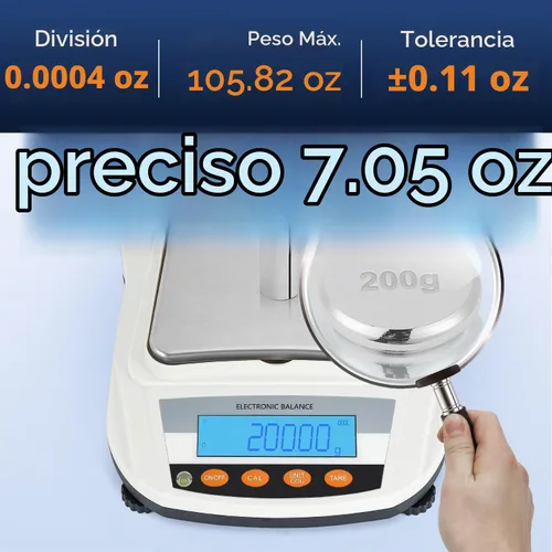 Vista 3 de Bonvoisin Balanza electrónica recargable de la balanza 3000gX0.0.04 oz del laboratorio Balanza analítica de la precisión Balanza de laboratorio
