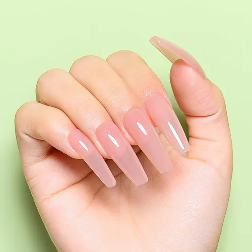 Vista 6 de AIMEILI Esmalte de uñas de gel transparente de gelatina helada para remojar UV LED sin hema, esmalte de uñas para el hogar, kit de barniz de SET4-21