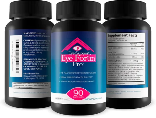 Vista 4 de Eye Support Eye Fortin Pro - Nuestras mejores píldoras para la visión - Suplementos para el cuidado de los ojos Suplemento de visión saludable