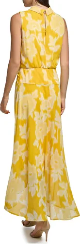 Vista 4 de Karl Lagerfeld Paris Vestido largo floral alto-bajo para mujer