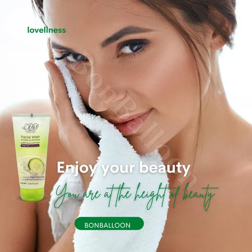 Vista 8 de (5.07 oz /5.1 fl oz) de lavado facial Eva y removedor de maquillaje enriquecido con pepino y yogur. Esta mezcla natural revive tu piel equilibra su