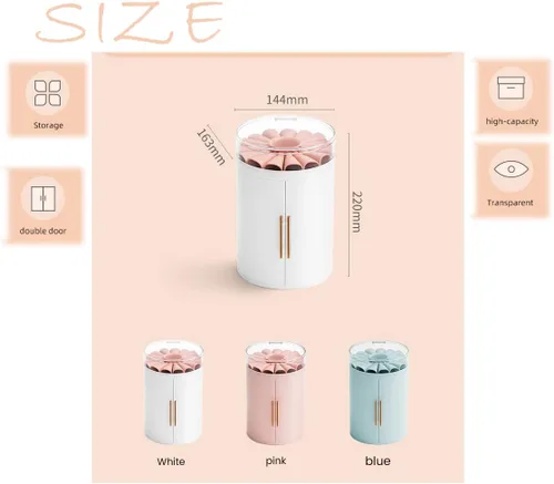Vista 5 de NB Joyero organizador de cajones para mujeres y niñas caja de almacenamiento para aparador soporte de joyería con bandeja extraíble caja de gemas