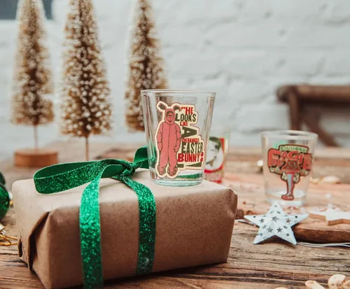 Vista 5 de A Christmas Story Quotes - Mini vasos de vaso de whisky de 2 onzas, juego de 4