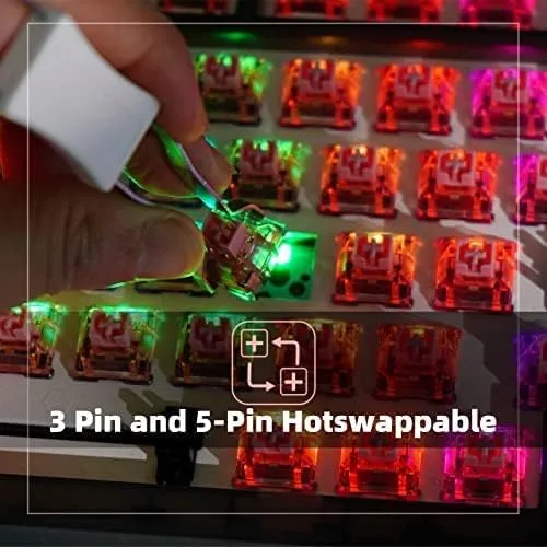 Vista 3 de EPOMAKER Mini Cat 64 60 intercambiable en caliente VIA programable RGB con cable kit de teclado mecánico para juegos DIY con estabilizadores