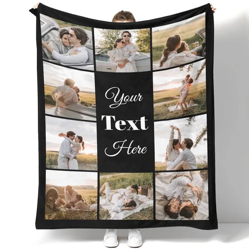 Vista 16 de Manta personalizada con fotos, mantas personalizadas con imagen para madre, padre, niños, hermana, amigos, parejas, cumpleaños, 1 foto, 30 x 40