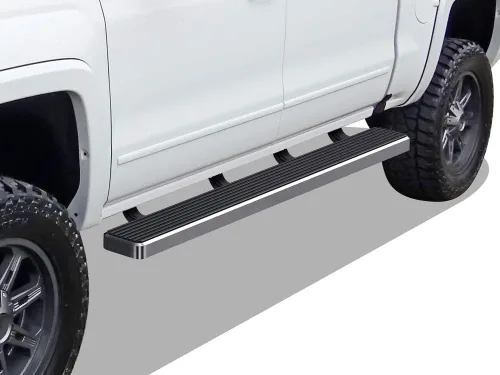 Vista 17 de APS IBOARD - Estribo para camioneta de 4 puertas de tamaño completo para Chevy/Gmc Silverado/Sierra Crew Cab Aluminio negro