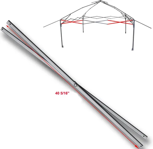Vista 3 de para Coleman 13' x 13' Shelter Canopy Gazebo Side Truss Bar 40 5/16" Pieza de repuesto