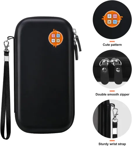 Vista 7 de Canboc Funda de transporte para calculadora científica Texas Instruments TI-30XS/TI-36X Pro MultiView, bolsa de malla para cable, baterías, Negro
