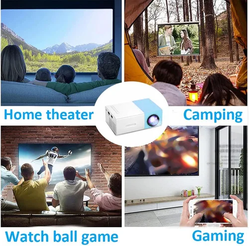 Vista 12 de Mini proyector, proyector de película portátil Full HD de 1080P con múltiples puertos, defiende la fuerza visual débil de la luz, diseño compacto