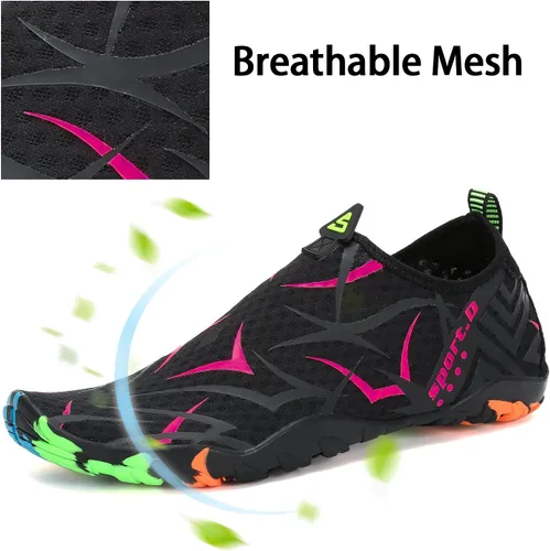 Vista 2 de Zapatos de agua para hombre y mujer, zapatos acuáticos descalzos, de secado rápido, para playa, natación, buceo, kayak, surf, deportes acuáticos