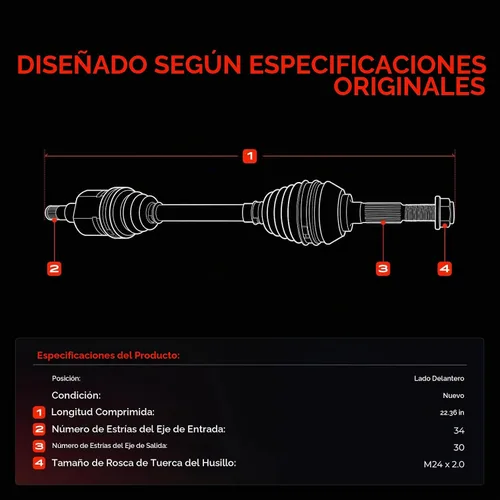 Vista 3 de A-Premium Conjunto de eje de eje CV delantero izquierdo o derecho para Chevrolet y Saturn
