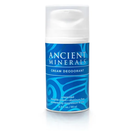 Vista 9 de Ancient Minerals Crema desodorante natural, aroma a eucalipto y menta, sin aluminio, desodorante vegano para mujeres y hombres con magnesio, zinc
