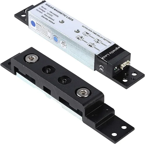 Vista 4 de UHPPOTE 2600lb Holding Force 12VDC Voltaje Eléctrico Esquileo Cerradura Magnética Montaje Oculto con Sensor Estático de Puerta Carcasa de aluminio