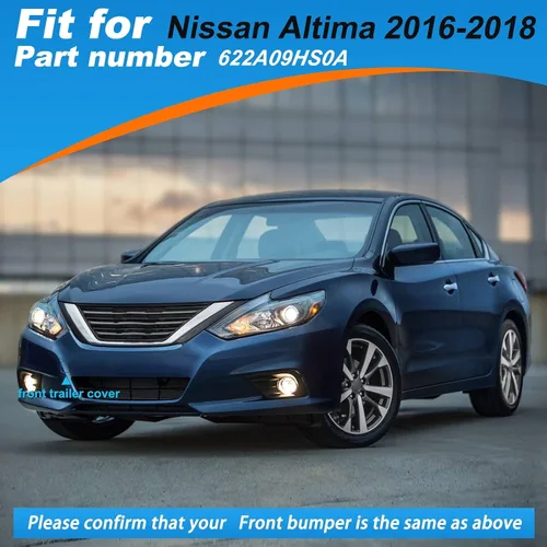 Vista 3 de Cobertura de gancho de remolque para parachoques delantero, tapa para ojo de remolque, ajuste para Nissan Altima 2016 2017 2018 622A09HS0A