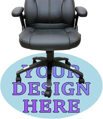 Vista 23 de Tapete redondo personalizado para silla de escritorio de oficina, diseño de tu propio logotipo de foto, texto, alfombrillas circulares