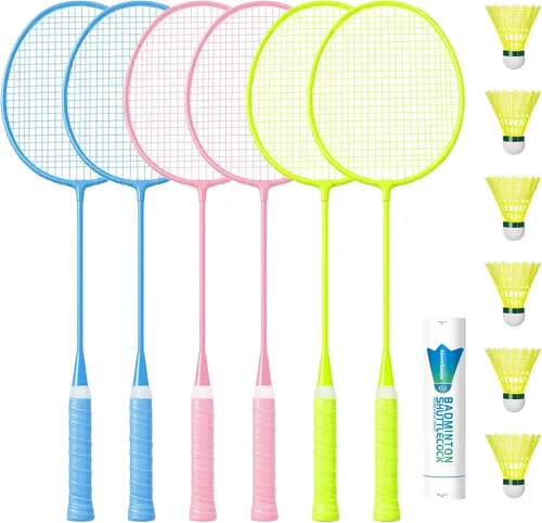 Vista 9 de AboveGenius Lightweight Badminton Set, 4/6 Rackets with 6 Nylon Birdies