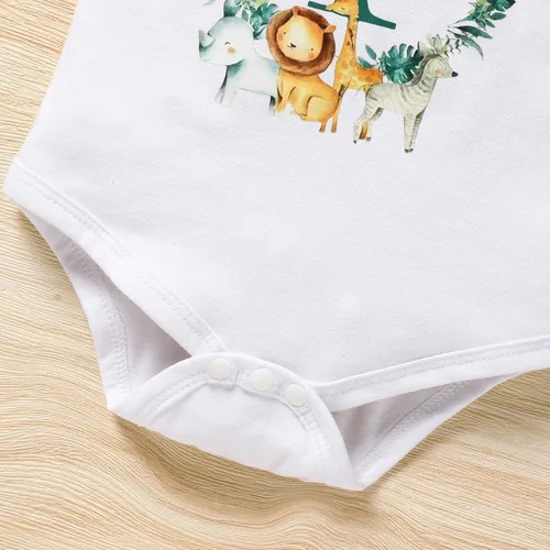 Vista 5 de GRNSHTS Ropa divertida de primer cumpleaños para bebé niño, mameluco con pajarita, mameluco para tartas