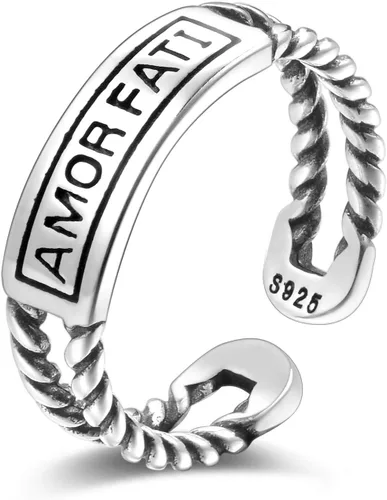 Vista 40 de CANDYFANCY Anillo de nudo celta de plata de ley 925 abierto para el dedo medio nudillo para mujer, tamaño ajustable 4-7