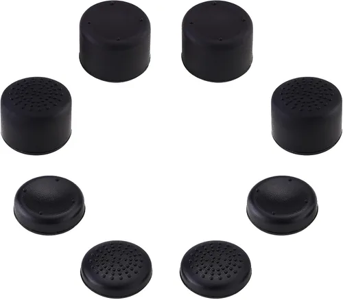 Vista 2 de eXtremeRate 4 pares de fundas negras de silicona antideslizante de longitud extendida para Nintendo Switch y Switch OLED Joy-con Controller, tapas