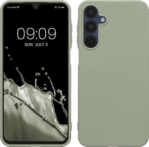 Vista 198 de kwmobile Funda compatible con Samsung Galaxy A12 - Funda protectora de silicona TPU suave y delgada - Azul Báltico