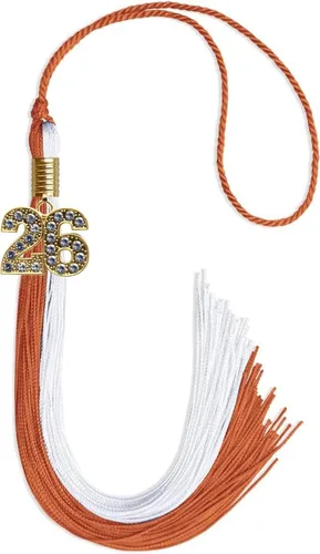 Vista 164 de Endea Graduation Borla de doble color con dije dorado (negro/oro brillante, 2022)