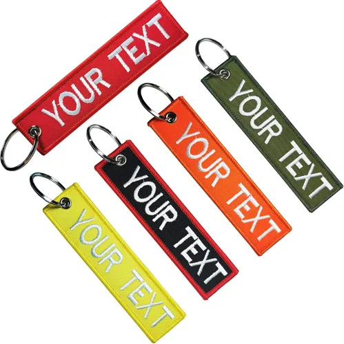 Vista 6 de Llavero bordado personalizado, accesorios de llavero personalizados para mujeres, llaveros de motocicleta para hombres