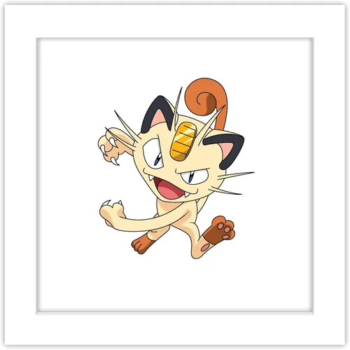 Vista 11 de Trends International Gallery Pops Pokemon - Póster de pared de Meowth, 12 x 12 pulgadas, versión enmarcada en negro