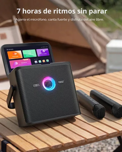 Vista 9 de Máquina de Karaoke Ikarao para Adultos, con Pantalla de Visualización de Letras, Tablet de Karaoke de 32GB, 2 Micrófonos Inalámbricos, Altavoz