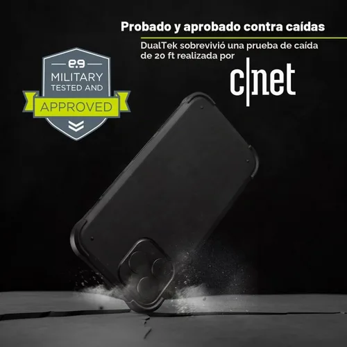 Vista 4 de PureGear DualTek - Funda para Apple iPhone 15 Pro (2023) de 6.1 pulgadas, protección probada y aprobada por militares, resistente y duradera Negro