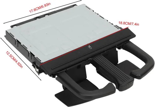 Vista 2 de Portavasos trasero, reposabrazos de asiento trasero, portavasos estirable para bebidas