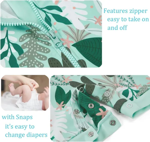 Vista 5 de UMELOK Traje de baño para bebé niña infantil UPF 50+ talla M
