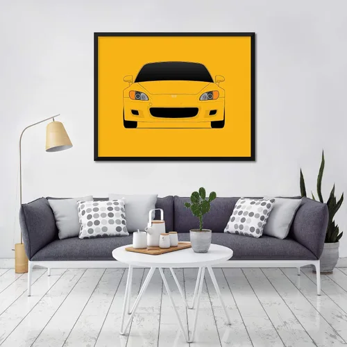 Vista 2 de Custom Car Posters CUSTOMIZABLE COLOR Handmade Poster compatible with Honda S2000 AP1 (S2K) (1999-2003) Print Wall Art Décor - 16x20 Metallic Print