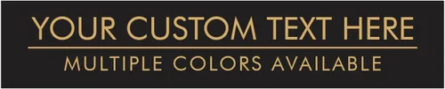 Vista 5 de Placa de identificación personalizada para pared/escritorio, 2 x 8 pulgadas, color negro