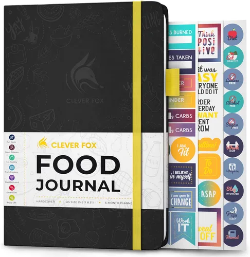 Vista 8 de Clever Fox Diario de Comida de Bolsillo - Diario de Comidas Diario, Planificador de Comidas para Llevar un Control de Calorías y Nutrientes