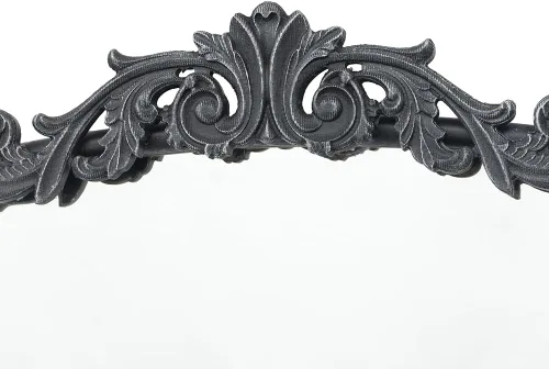 Vista 6 de A&B Home - Espejo de cuerpo completo, 66 x 36 pulgadas, espejo grande negro con marco de metal, espejo arqueado para colgar o apoyarse contra