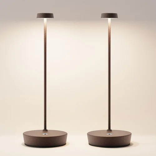 Vista 10 de Paquete de 2 lámparas de mesa LED inalámbricas, luz de mesa recargable, lámpara de mesa regulable de 3 colores, luz de mesa portátil